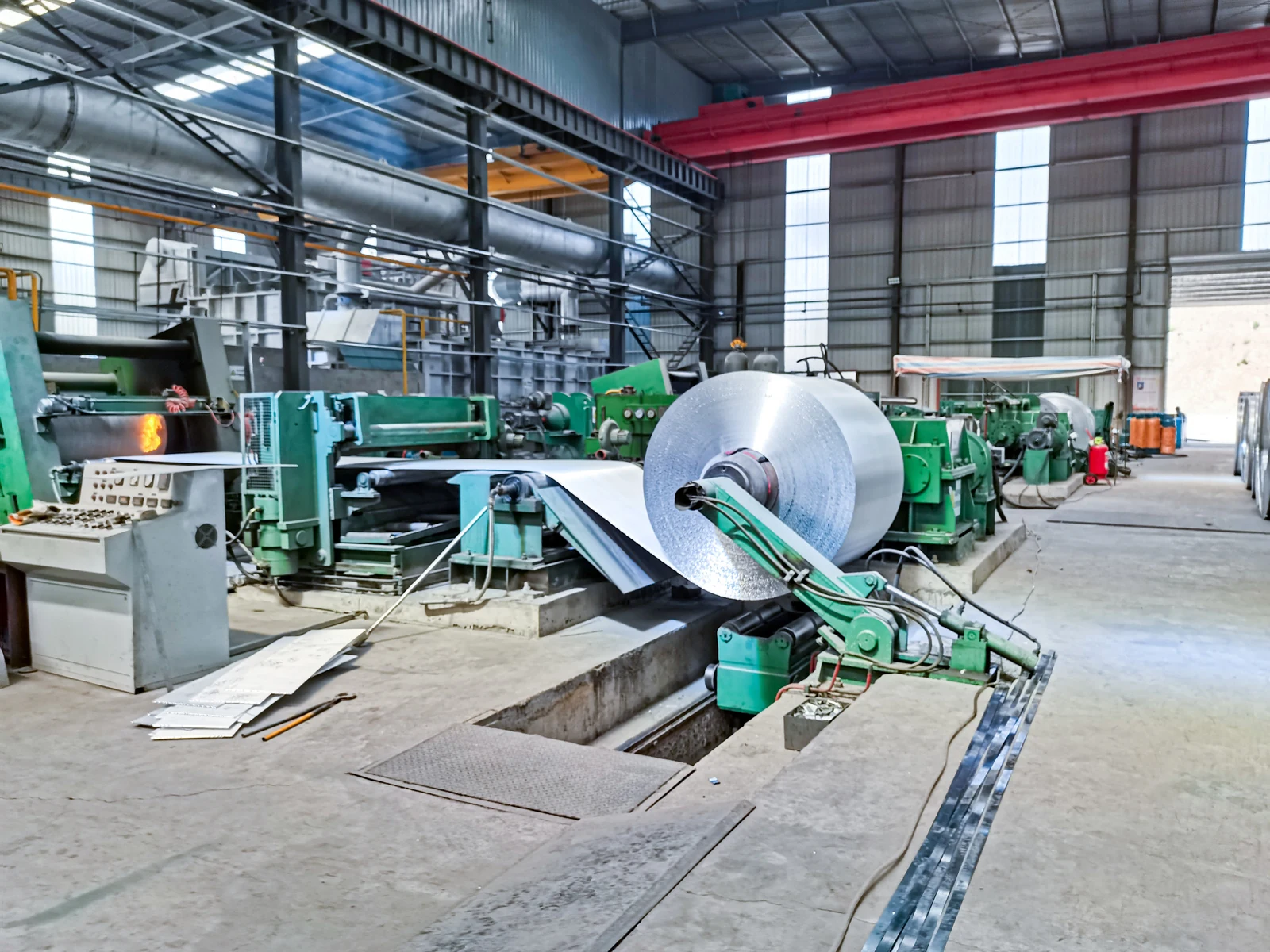 Aluminum coil processing line